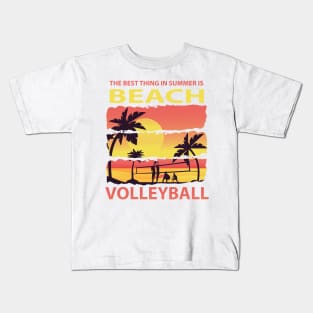 Volleyball T Shirt | Summer Beach Volley Palm Tree Gift Kids T-Shirt